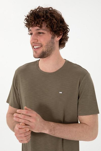 U.S. Polo Assn. Ανδρικό μπλουζάκι με κανονική εφαρμογή Crew Neck Modal Basic TEKSPOR 208436 .3