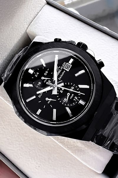 Daniel Klein Exclusive Men's Wristwatch 3 Atm Waterproof Black Color Steel Cord + Bracelet DKE2074C6