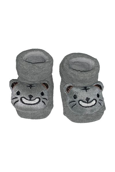 Generic Anti Slip Cat Slip-Ons With Bell - Grey