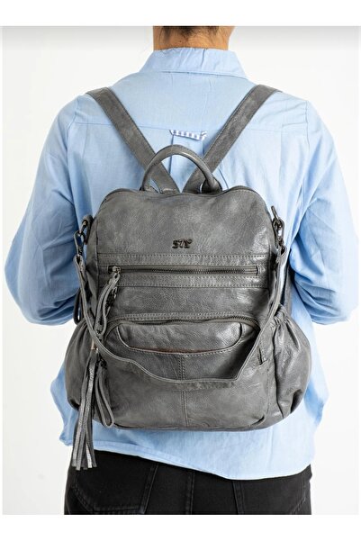 NightLove Faux Leather Backpack