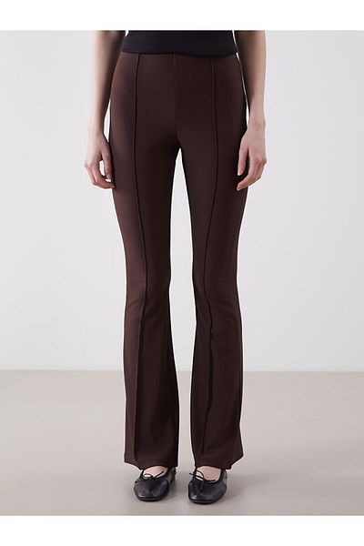 LC Waikiki Lcw Vision Brown Elastic Waist Women's Leggings Trousers