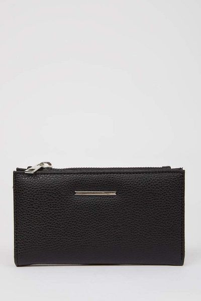 DeFacto New Season Women's Zippered Faux Leather Wallet