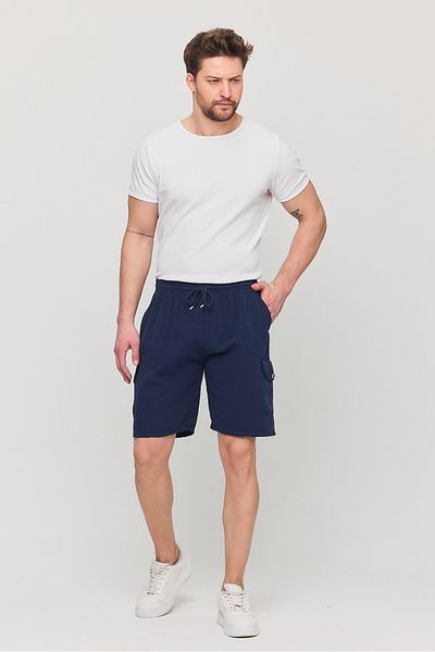 a02teks Men's Summer Linen Blend Relaxed CARGO SHORTS