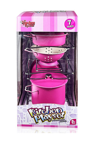 Vardem Enameled Shelf Pot Pan Set 7 Piece Fuchsia