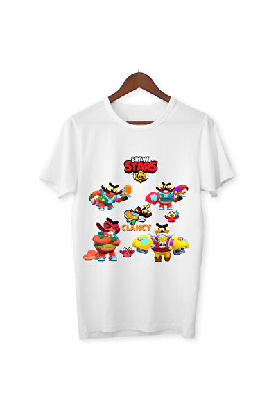 ALPŞAN TİCARET Brawl Stars Clancy majica Clancy T-shirt bela dječja majica za...