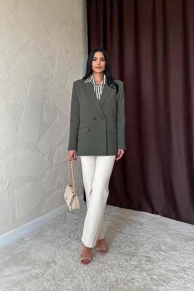 MRA Fashion Khaki Blazer Jacket