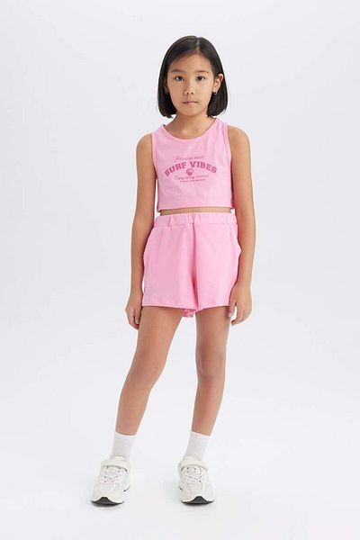 DeFacto Girl's 2-Piece Set Printed Tank Top Shorts E4897A825Sm