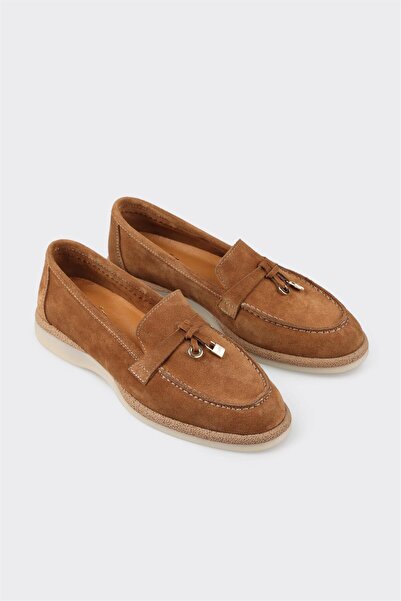 Elle Shoes Taba Deri Kadın Günlük Ayakkabı