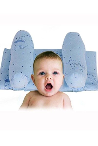 Generic وسادة رضاعة ناعمة ومريحة ومضادة للانقلاب للأطفال الرضع باللون الأزرق