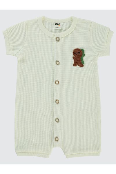 Civil Baby 6-18 Months Baby Boy Ecru Jumpsuit - Without Booties