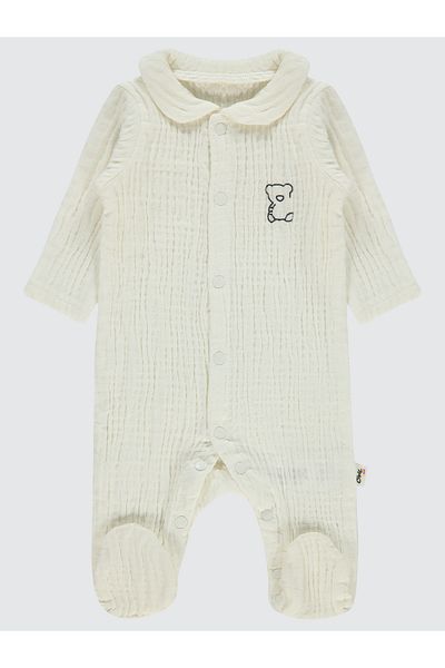 Civil Baby Baby Booties Jumpsuit - 1-9 Months Ecru