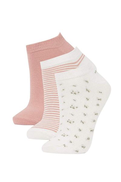 DeFacto New Season Women's 3-Piece Cotton Booties Socks