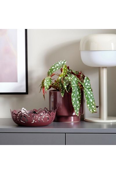 IKEA وعاء زخرفي من SILKESTRÄD، مقاس 18 سم، بني-أحمر، أنيق ومتعدد الاستخدامات، مثالي للديكور المنزلي والتخزين