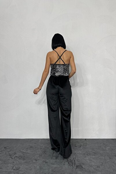 BY ELİZE بلوزة ديجاجي بحزام فضي من إيدوليكا