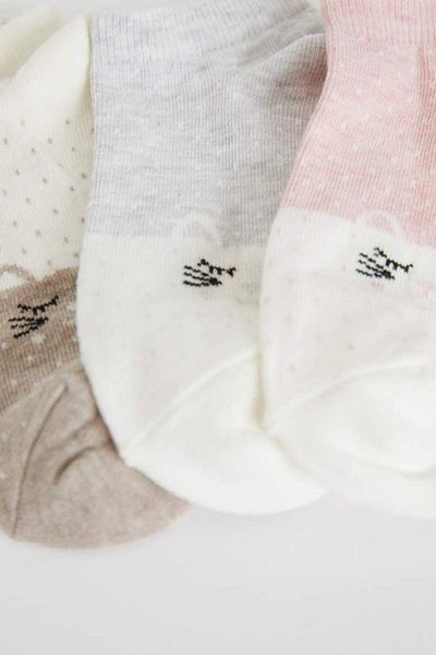 DeFacto New Season Women's 3-Piece Cotton Booties Socks