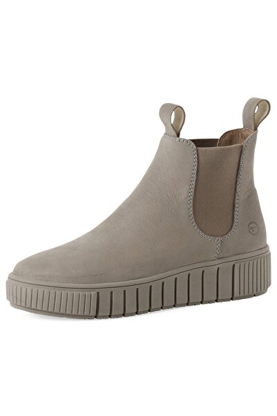Tamaris Damen Elegante Stiefelette Chelsea 1-25403-43 Grau 200 Grey Leder Mit Removable Sock