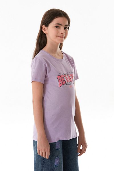 Fulla Moda Tricou pentru fetiță cu imprimeu Be Happy 100% bumbac