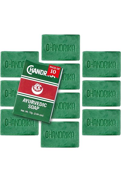 chandrika Chandrika Bath & Body Ayurvedic Soap, 10 Count