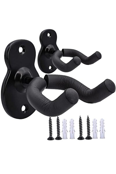 Choice1 حامل جيتار معدني أسود اللون، قطعتان، حامل حائطي غير قابل للانزلاق، من...