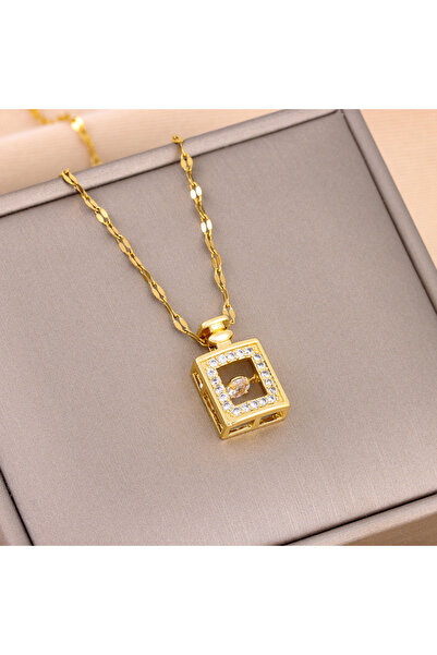 Choice قلادة كلاسيكية من الفولاذ المقاوم للصدأ باللون الذهبي للنساء من زاكول،...