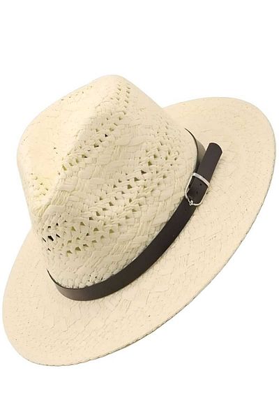 Trenderrs Unisex Καλοκαιρινό βιολογικό πλεκτό ψάθινο καπέλο Fedora