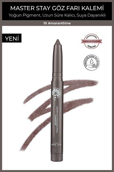 Alix Avien Waterproof 11 Hour Lasting Intense Pigmented Creamy Eye Pencil Shadow - Master Stay 10 Amaranthine