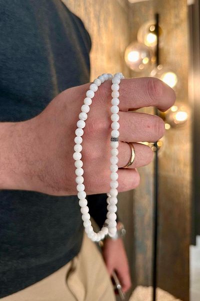 dergah tesbih 99 Moon Stone Bracelet Prayer Rosary (Necklace-Bracelet-Rosemary)