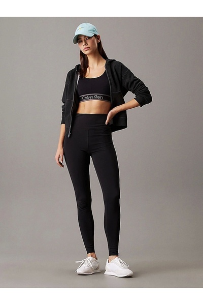 Calvin Klein Kadın Siyah Logolu Tayt