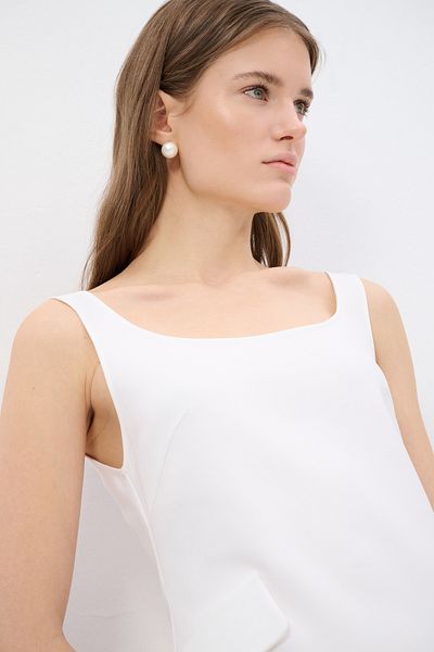 adL Sleeveless Dress with Pocket Cover Detail