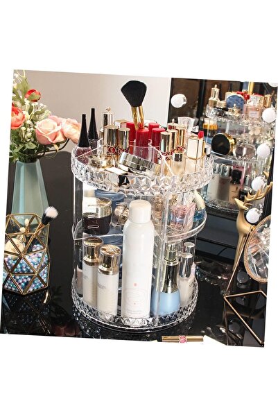 Arabest Makeup Rack,360°rotatable Multi LayersTransparent Skin Care Holder,For Makeup Jewellery Storage