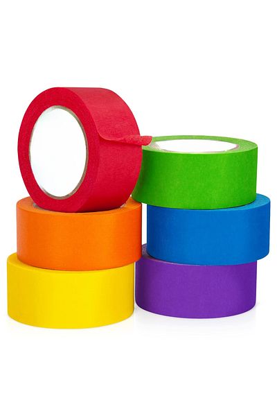 fulina Colored Masking Tape,6 Roll Different Color,for Arts & Crafts,Labeling or Coding,1 in x 21.87 Yard