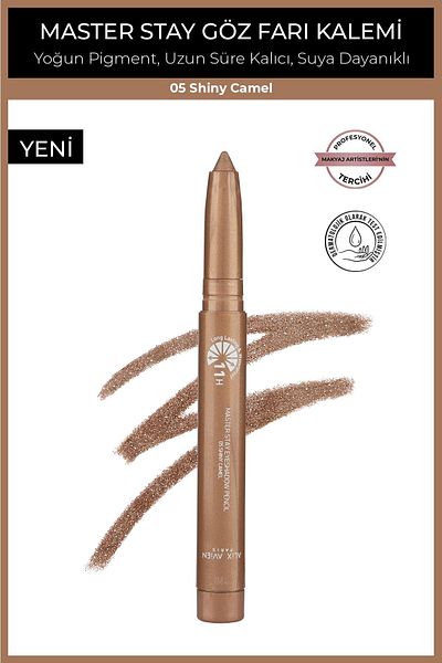 Alix Avien Waterproof 11 Hour Lasting Intense Pigmented Creamy Eye Pencil Shadow - Master Stay 05 Shiny Camel