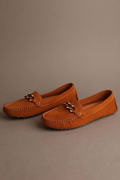 Gondol Loafer clasic de damă din piele naturală gri, model 37 712