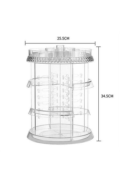 fulina Makeup Rack,360°rotatable Multi LayersTransparent Skin Care Holder,For Makeup Jewellery Storage