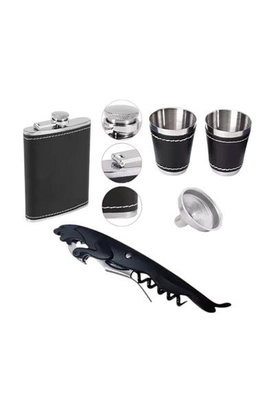 HEDİYE FİKRİ Stainless Steel Flask Set 9 oz