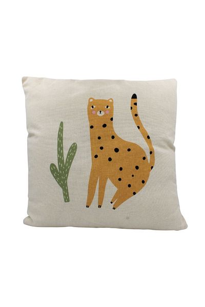 Koopman Children's pillow, wild cat pattern, 40x40 cm