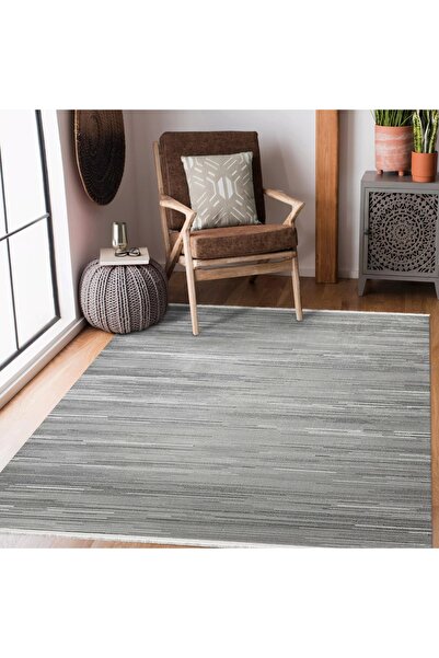 HBC Galata Yumuşak Dokulu Modern Desen Gri Oturma Odası Salon Mutfak Genç Oda...