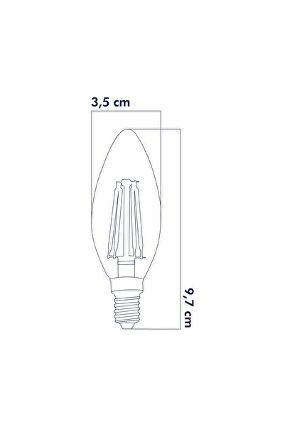 Heka 3 Renkli Led Filament Rustik Ampul 6W E14 C35 ERD-260