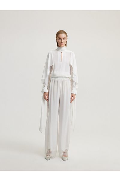 BAQA Trousers with Lace Detail at the Leg