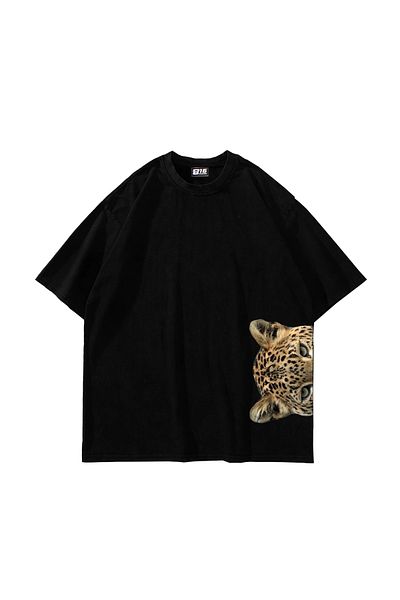 Sekizbiraltı Μαύρο μπλουζάκι Unisex με στάμπα Jaguar