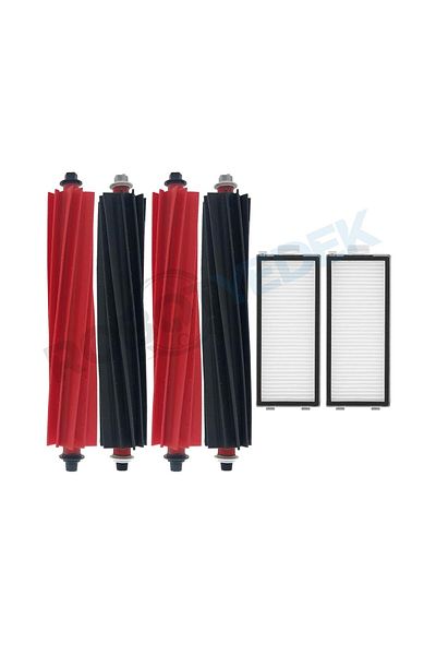 robotyedek Roborock Q Revo Master Compatible Main Brush and Hepa Filter-4 Pieces