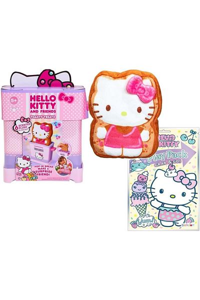 Cookeez Makery Hello Kitty and Friends Toasty Treatz, Assorted 1 Piece(Style May Vary)|Scented Plush