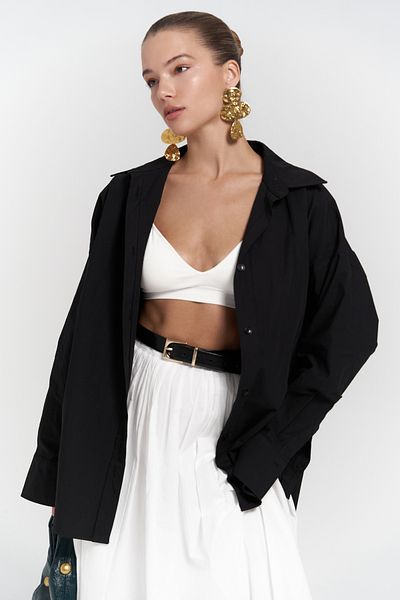 Mai Phoebe Oversize-Hemd in Schwarz