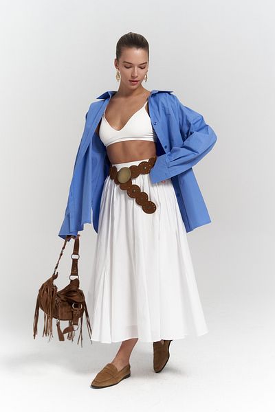 Mai Cămașă albastră oversize Phoebe