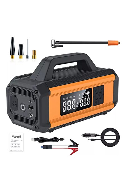 Tastech ACİL AKÜ TAKVİYE MARŞ MOTORU START 10000MAH 12V 150PSİ LASTİK ŞİŞİRME...