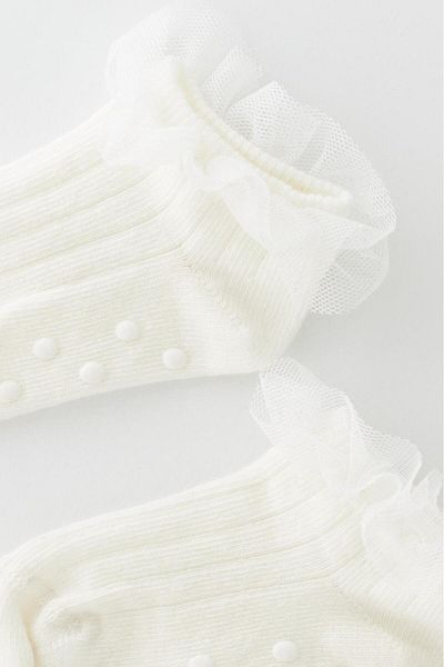 Katia&Bony White Baby Girl Step Socks with Accessories