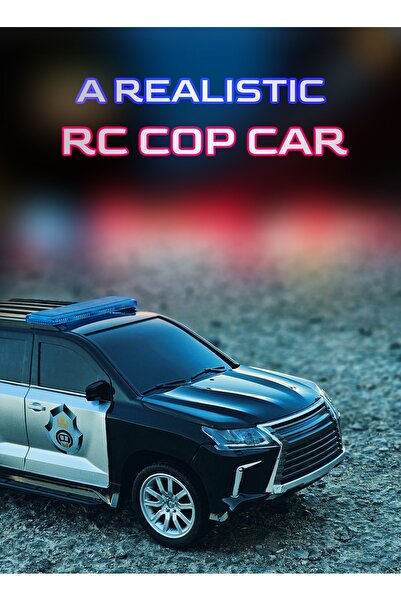 QX 1:12 Scale Remote Control Police SUV Toy Car Rechargeable battery with Lights and Sound