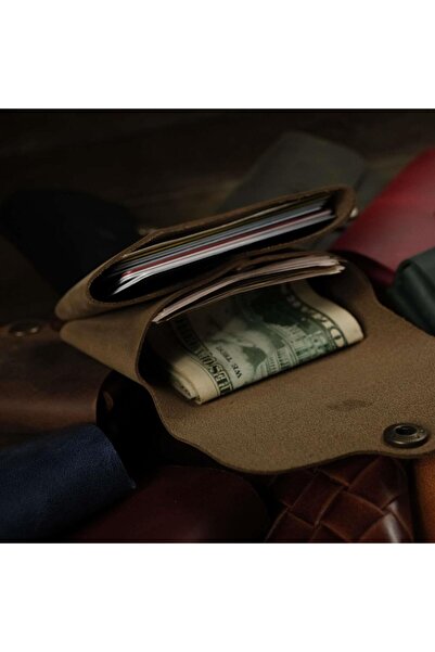 eonaks Шкіряний гаманець на кнопці: тонкий, стильний і функціональний гаманець
