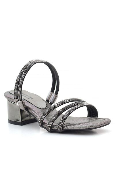hapshoe Pantofi cu toc pentru fete Judy Platinum Stone