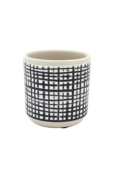 BM GİFT DESİGN Ghiveci ceramică 9x9 cm model linii perpendiculare